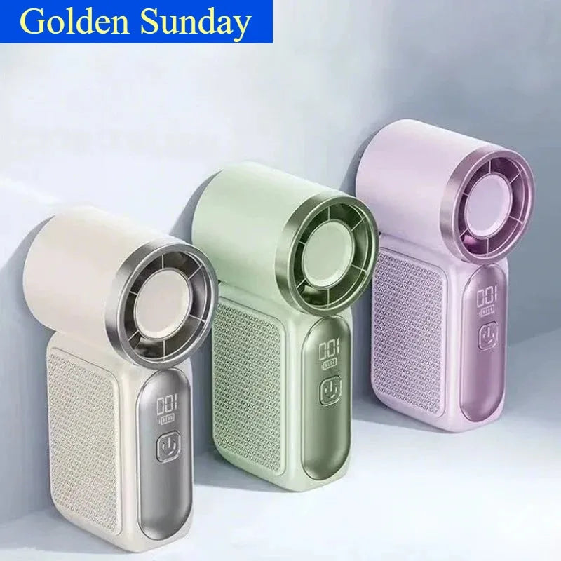 Mini Handheld Fan - Portable Turbo Fan with 100 Wind Speed, 1200mAh & Type-C, - Cooling Blower，Travel,R Cooling Device Vibely Store