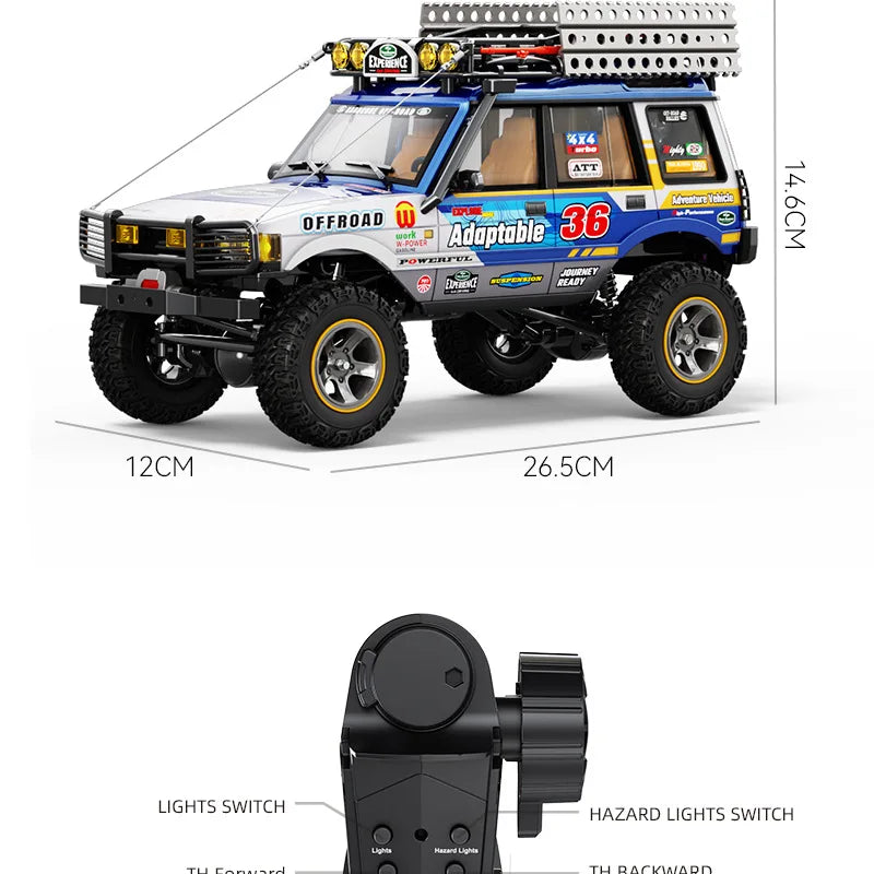 JXC LR1801 Professional RC Remote Control Car 1:18 Off-Road Climbing Car Four-Wheel Drive Dual-Speed Toy Car Model Boy Adult