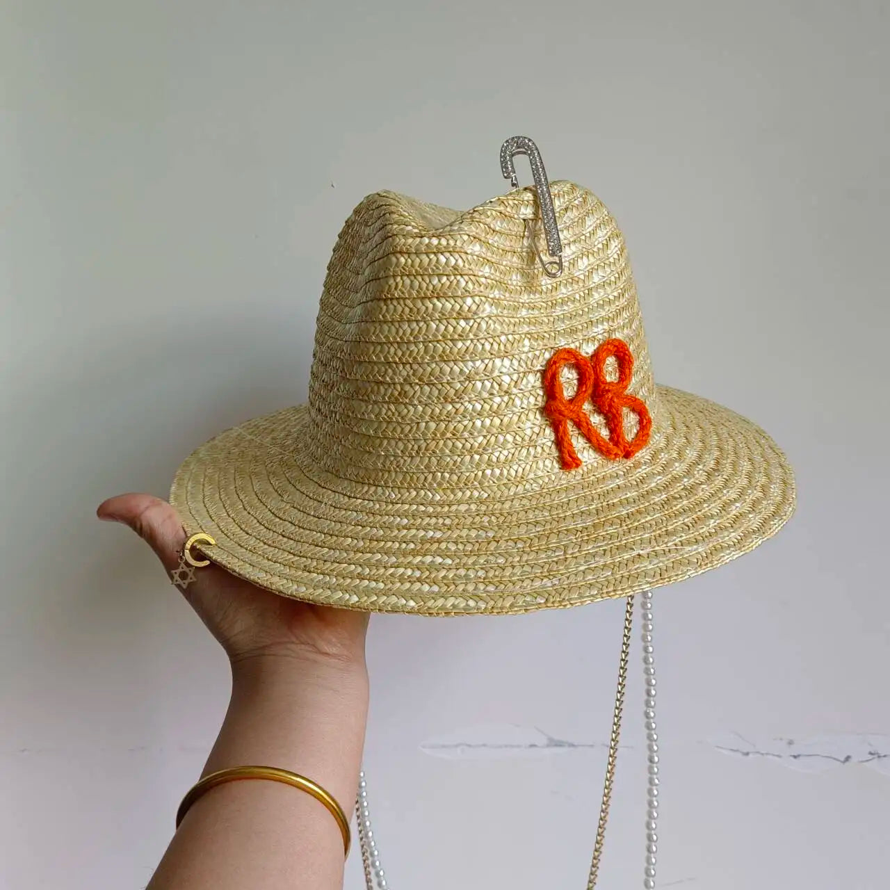 Hepburn style summer straw hat French elegant ladies seaside travel sun hat bow ribbon flat top wide brim straw hat  여름모자