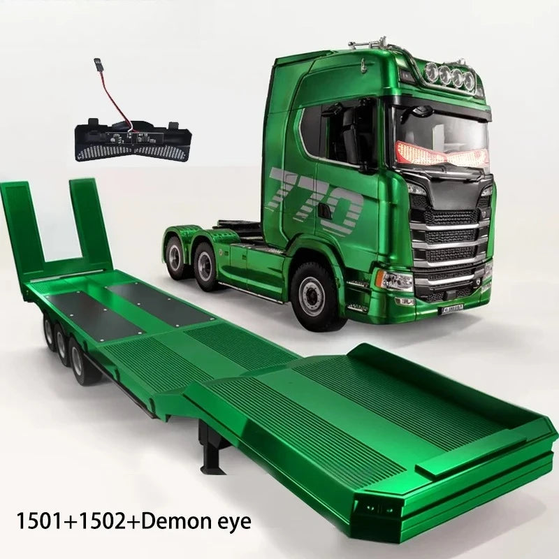 Huina New Model 1501+1509 770s RC Heavy-duty Truck Trailer Model Tractor High-end Toy Children's Adult Gift