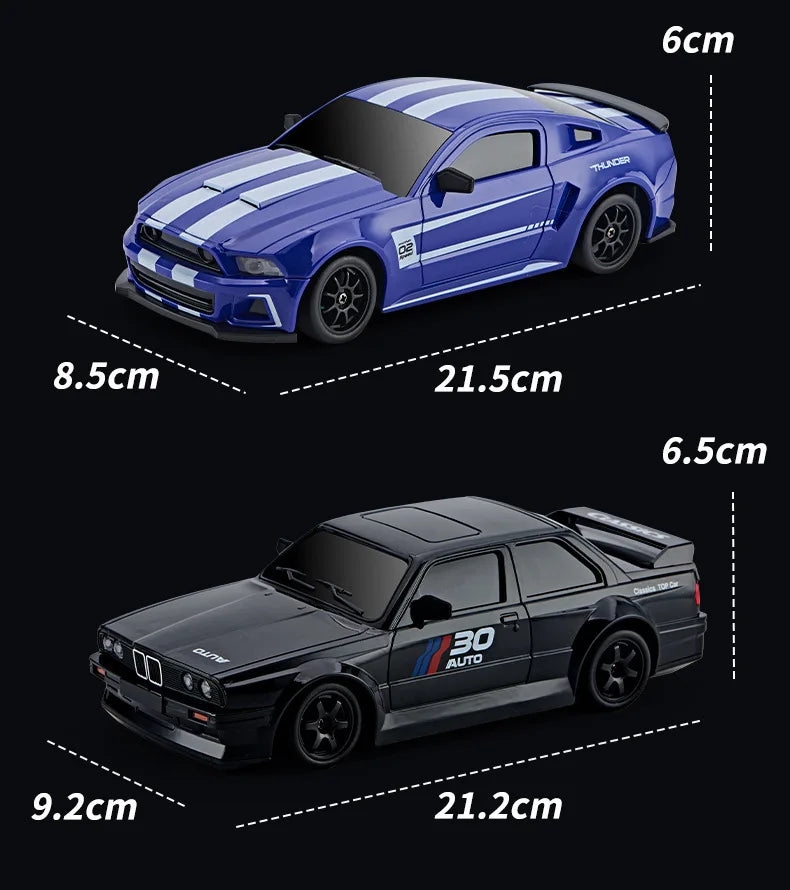 1:24 RC Drift Car 4WD Remote Control Car with Classic LED Lights High Speed Rechargeable Racing Sport Toy for Boys and Adults