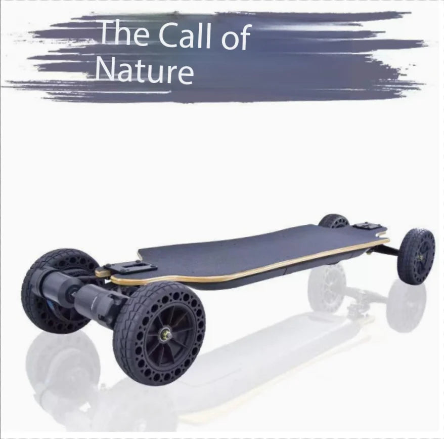 All Terrain Electric Skateboard, Off-Road Shock Absorbing Board, Wireless Remote Control High Speed Scooter for Adults Commute