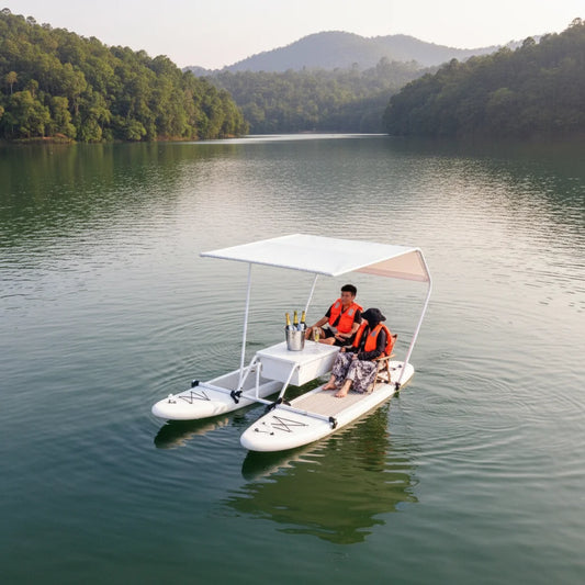 Outdoor DWF Luxury Floating Electric Catamaran Inflatable Boat with Motor for Home Residential or School Use Vibely Store