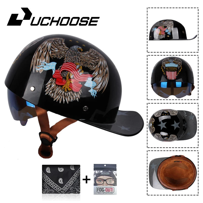 2024 Adult Open Face Summer Retro Riding Bicycles Vintage Half Helmet Baseball Cap Helmets Children Riding Motocross Men Women