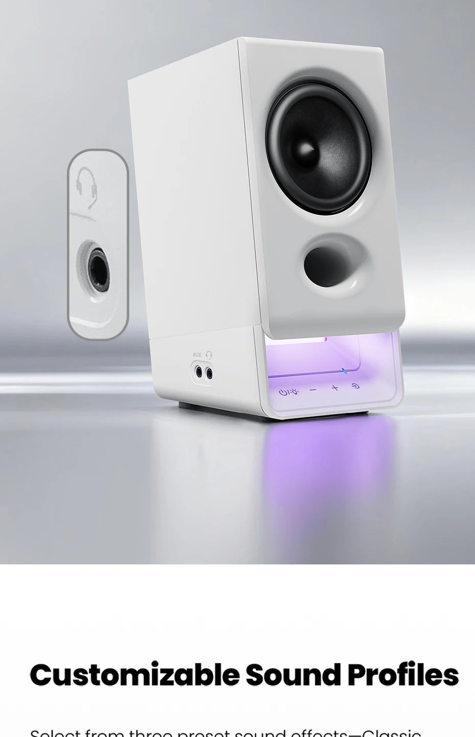 Edifier R20BT Computer Speakers With Light Effects Bluetooth 6.0 USB-C AUX Inputs
