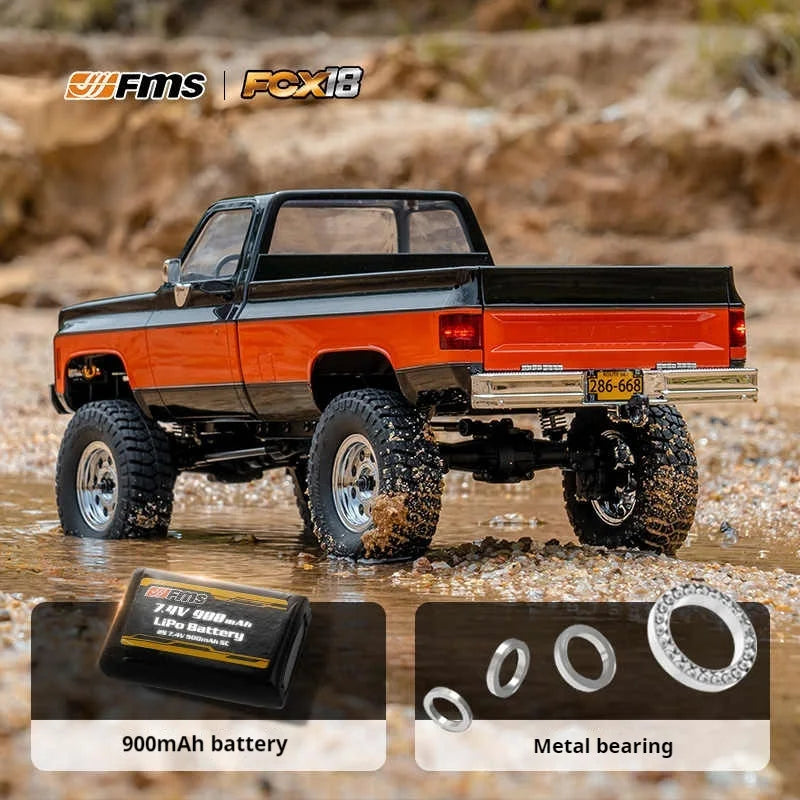 FMS FCX18 1:18 Chevrolet K10 Pickup Truck Officially Authorized Classic Retro Off-road Climbing RC Car Model RTR Vibely Store