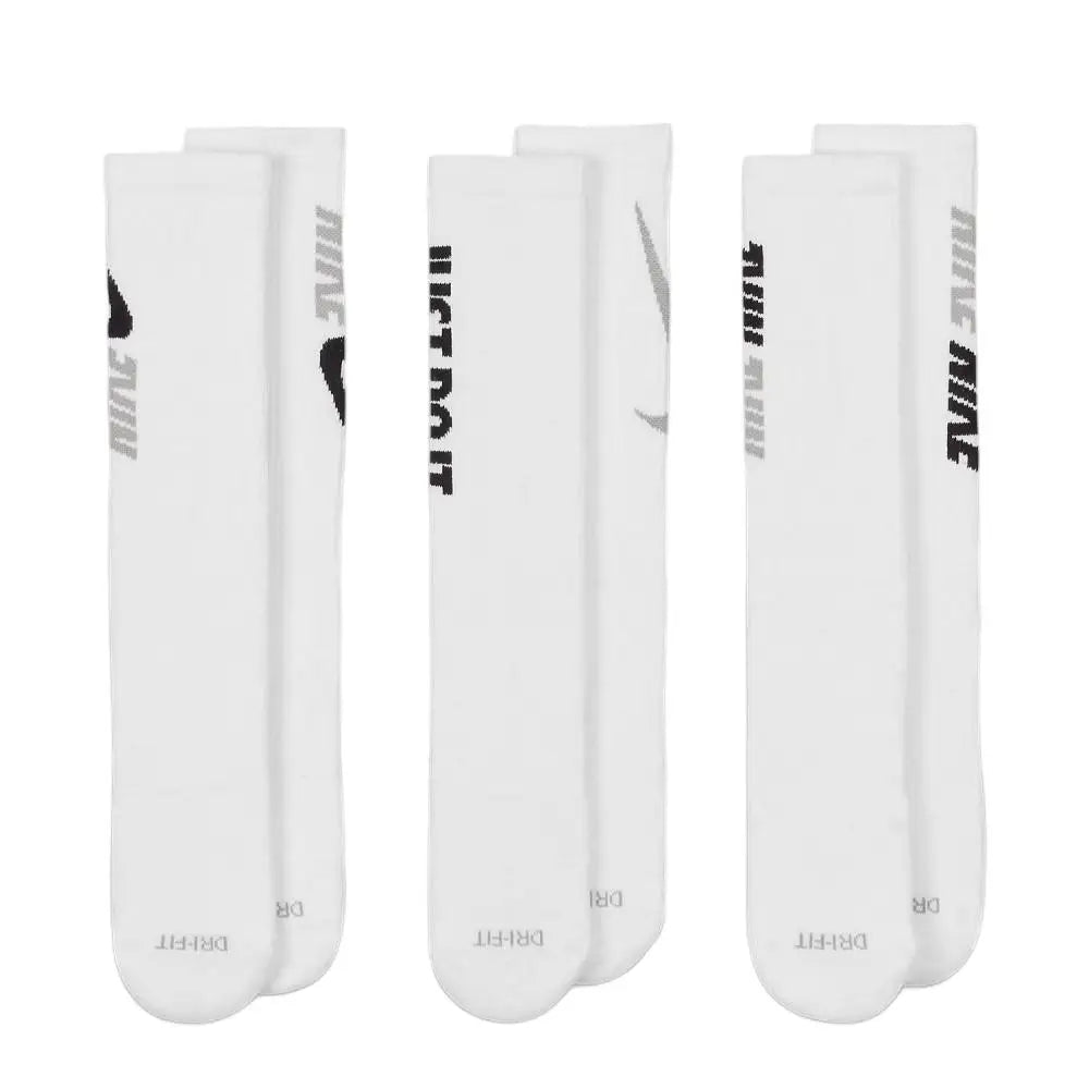Nike (NIKE) 3-Pack Socks for Men and Women: Air Jordan Training Breathable Casual Socks, Mid-Calf Sports Socks SX5545-019