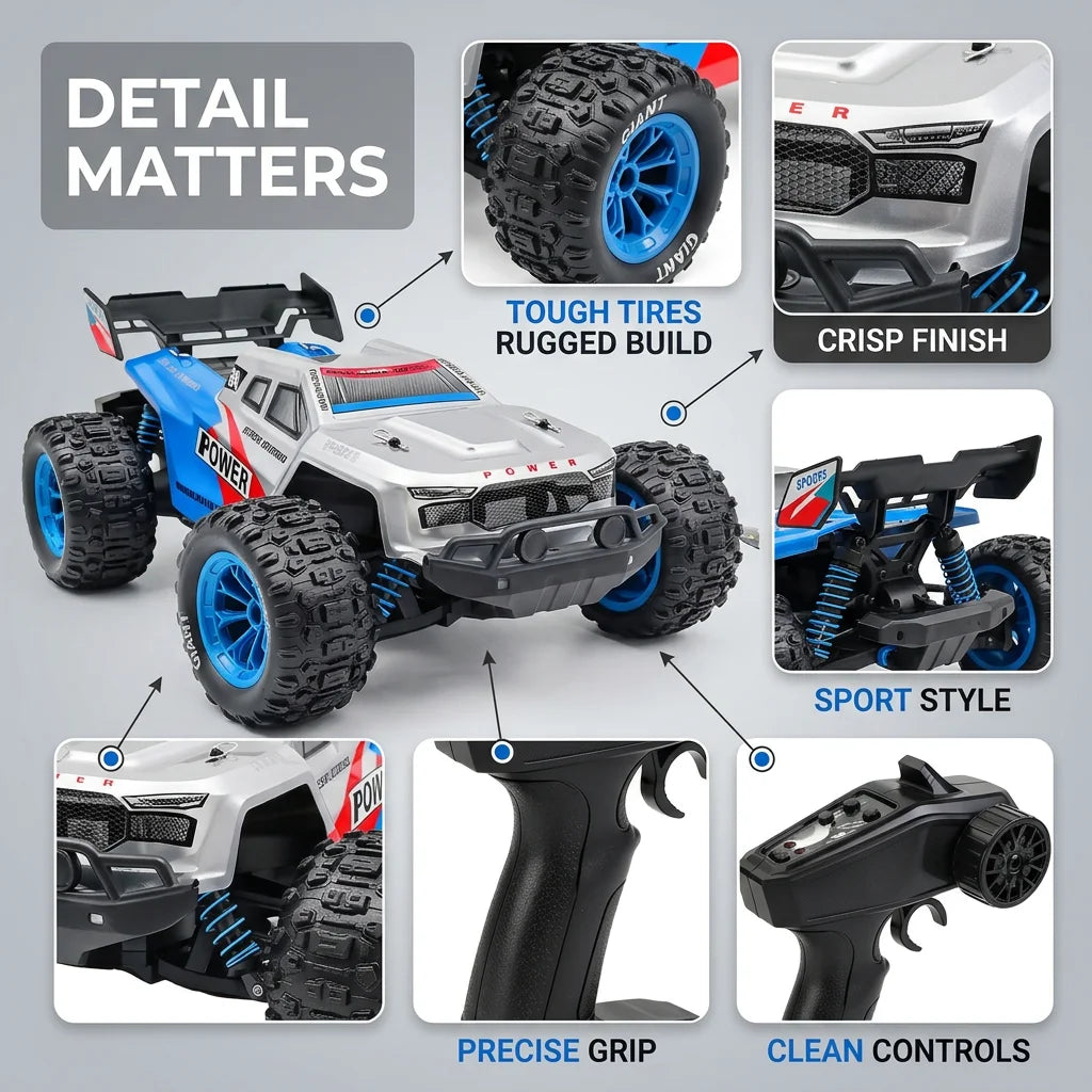4WD 75KM/H RC Car Super Brushle High Speed Buggy 4x4 Off Road Remote Control High Speed Drift Racing Truck Drift Racing Toy Gift