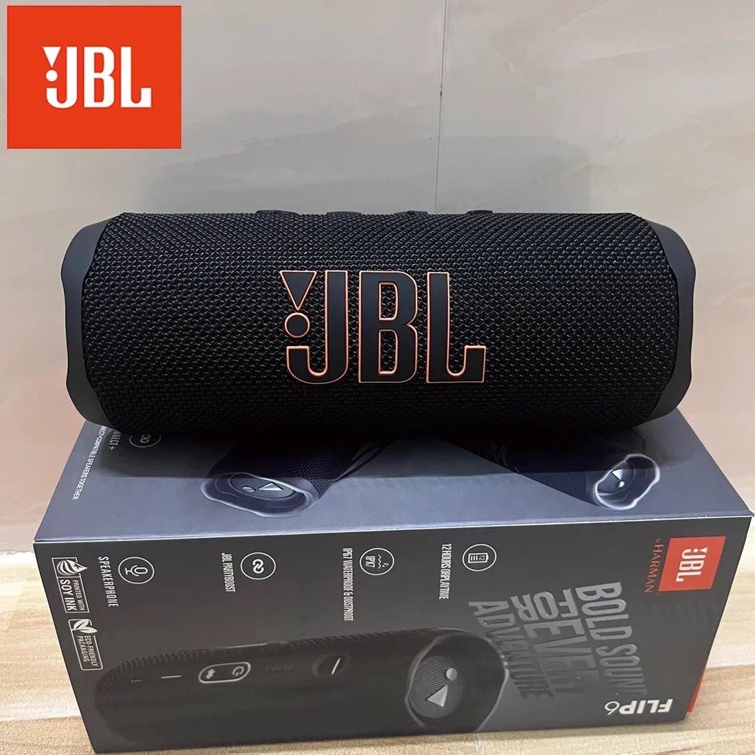 JBL Flip 6 Portable Wireless Bluetooth Speaker - Rugged Waterproof with Enhanced Sound And Independent Tweeters