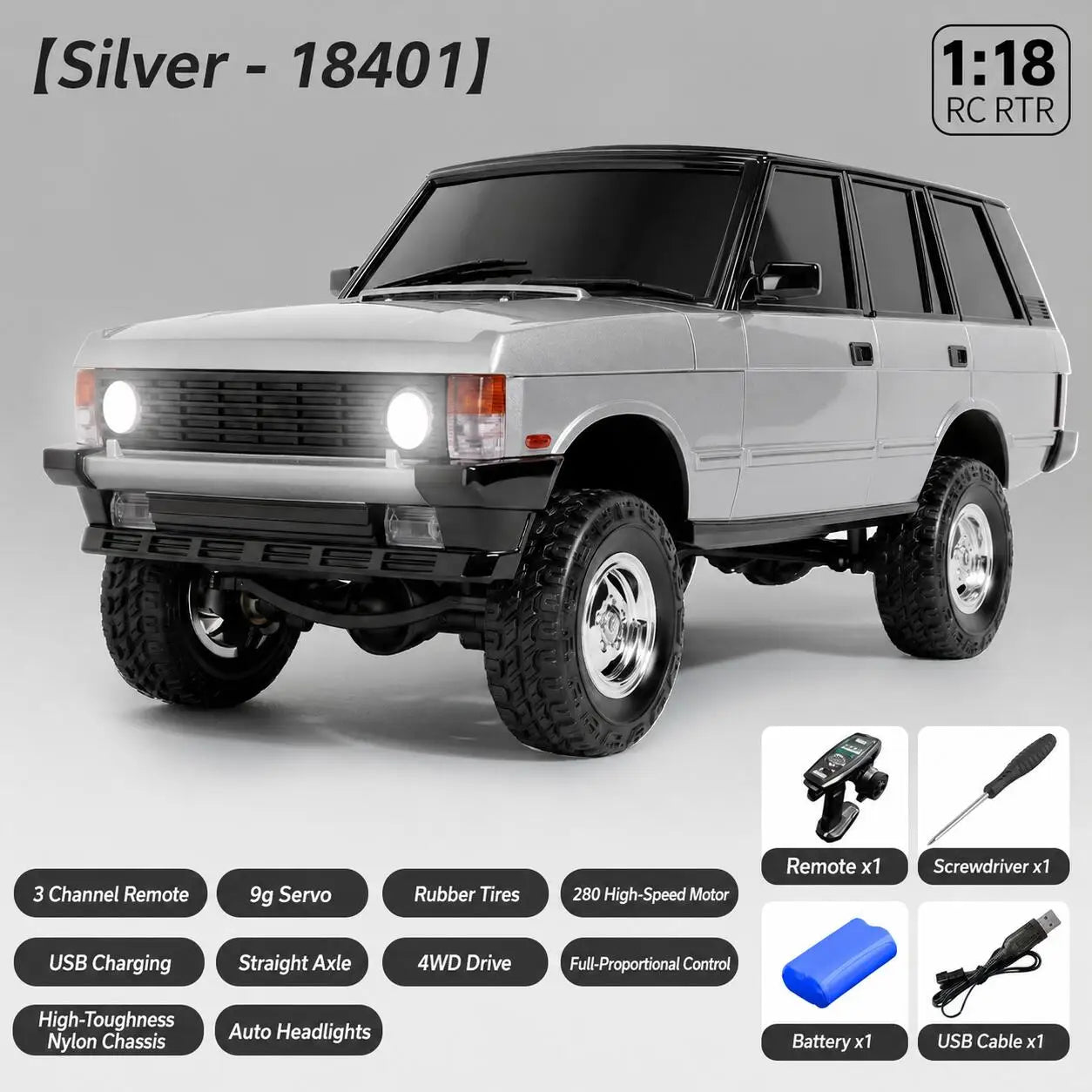 1/18 Ldrc 18401 Remote-Controlled Climbing Vehicle 4wd 40° Large-Angle Climbing Ability For Boys Kids Birthday Gift