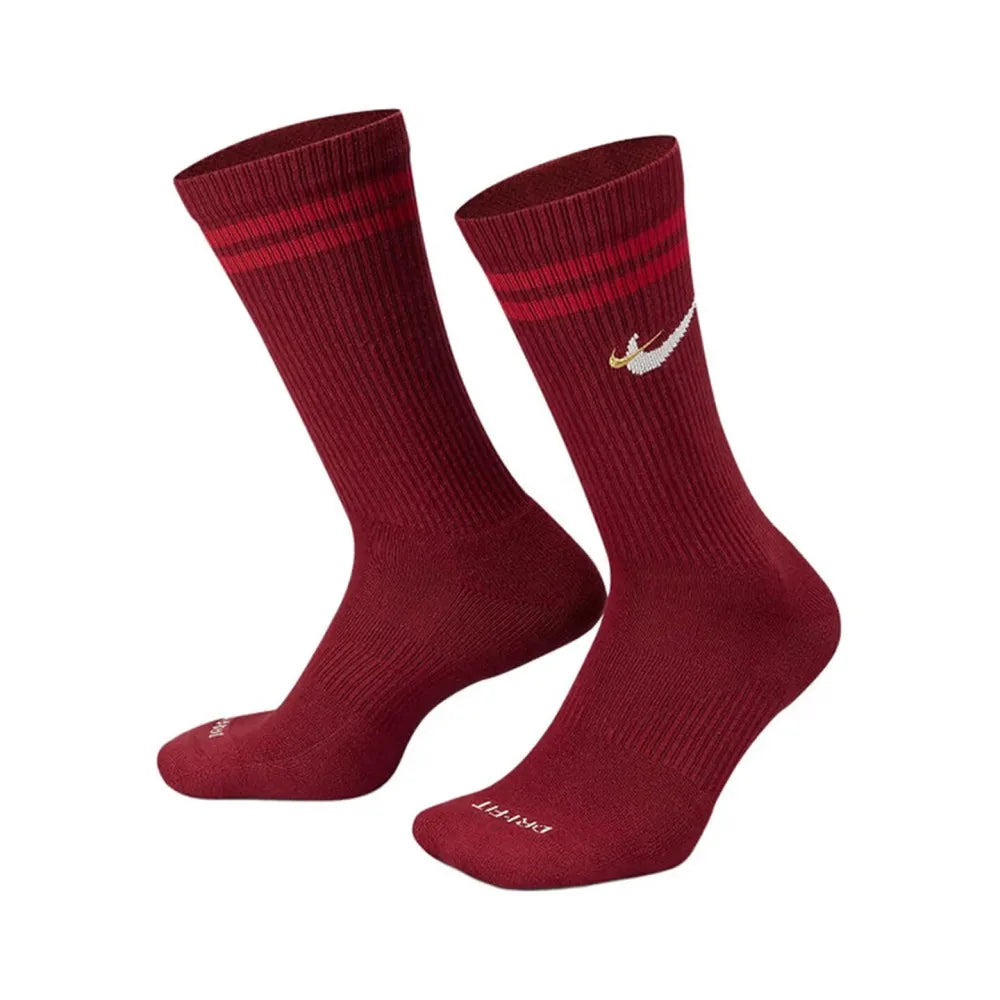 Nike (NIKE) 3-Pack Socks for Men and Women: Air Jordan Training Breathable Casual Socks, Mid-Calf Sports Socks SX5545-019