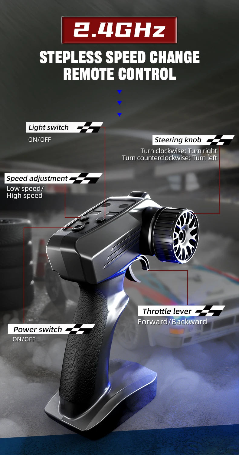 Exclusive Sale on the Entire Network SG204PRO1/24 Remote Control Car 2.4G High-Speed Drift 4WD Remote Control Car GTR Racing Toy