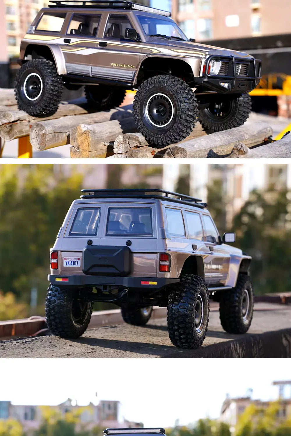 1/10 Scale YK4107 RC Crawler 4WD Dual Speed Lock Differential Remote Control Off Road Climbing Hobby RC Model Car Toy Vehicle