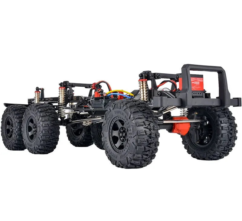 AXX6 1:10 6x6 RC Crawler Truck 6WD Off-Road Rock Climbing Car, 2-Speed Gearbox, Differential Lock, Portal Axles Simulation Model