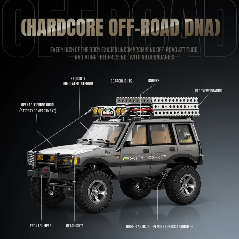 JXC LR1801 Professional RC Remote Control Car 1:18 Off-Road Climbing Car Four-Wheel Drive Dual-Speed Toy Car Model Boy Adult