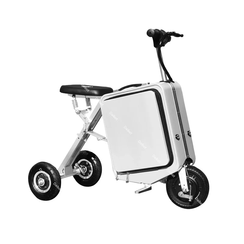 Folding Luggage Parent Child Electric Scooter For Adults With Seat 300W 36V Travel Lightweight Mobility Scooter For Elderly