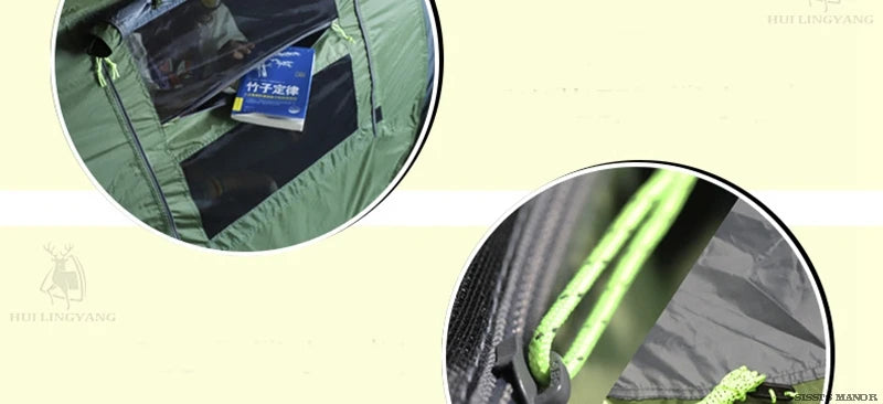 HUI LING YANG 3-4Persons Pop Up Throw Tent Automatic Waterproof Large Space Family Outdoor Camping Portable Tourist Pergola