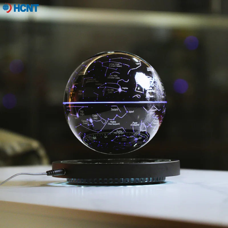 Levitating Lamp Magnetic Levitation Globe LED Earth Floating Rotating Globe Bedside Novelty Christmas Gifts Galactic starry sky
