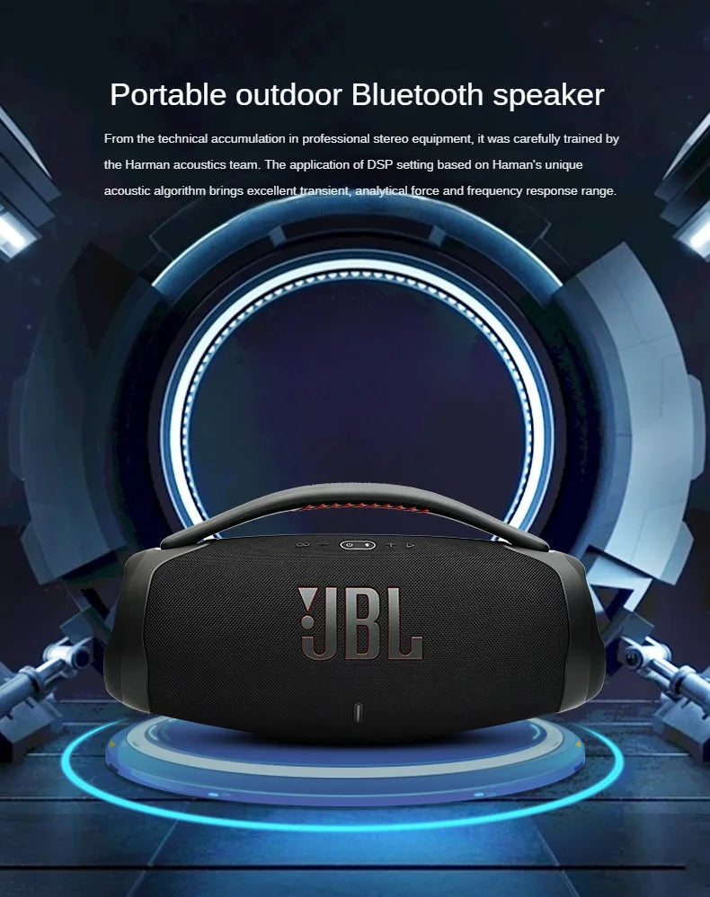 Wireless Bluetooth BoomsBox 3 JBL high-power subwoofer portable speaker 360 stereo surround TWS