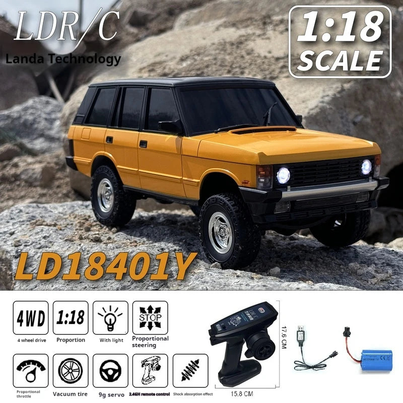 1/18 Ldrc 18401 Remote-Controlled Climbing Vehicle 4wd 40° Large-Angle Climbing Ability For Boys Kids Birthday Gift