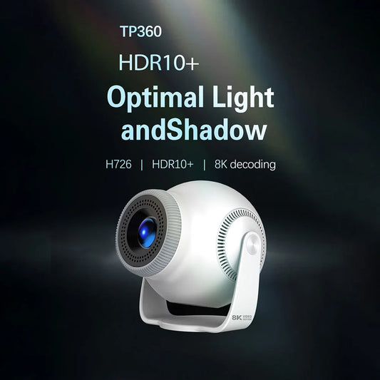 Velec Projector Android 14 8K Decoding Auto Focus 450 ANSI 720P TP360 New Portable Outdoor Movie Projector For Home Theater