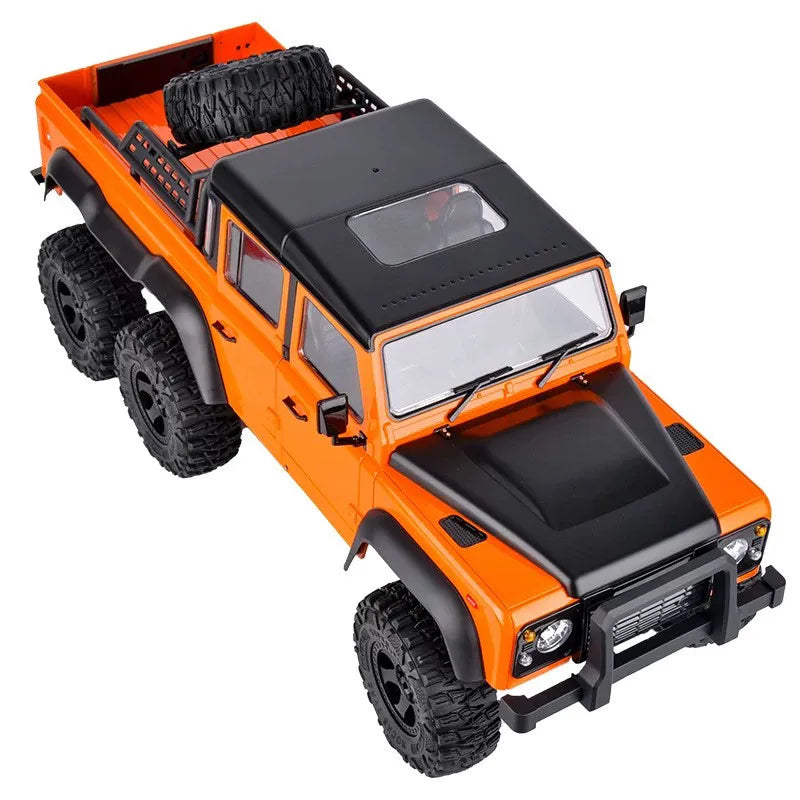 AXX6 1:10 6x6 RC Crawler Truck 6WD Off-Road Rock Climbing Car, 2-Speed Gearbox, Differential Lock, Portal Axles Simulation Model