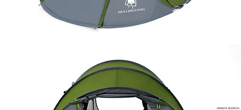 HUI LING YANG 3-4Persons Pop Up Throw Tent Automatic Waterproof Large Space Family Outdoor Camping Portable Tourist Pergola