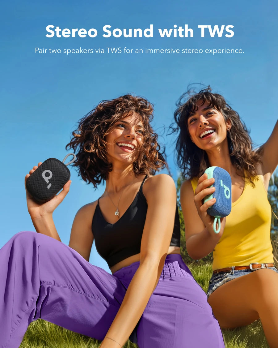 Soundcore Select 4 Go Bluetooth Shower Speaker by Anker, IP67 Waterproof/Dustproof, Ultra-Portable Speaker, 20H Playtime