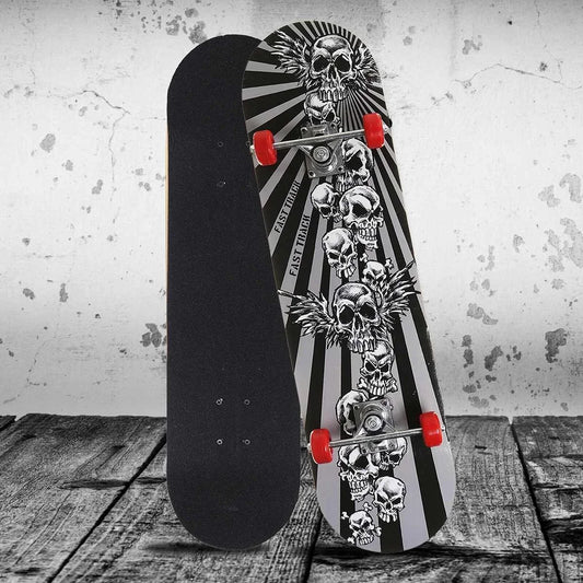 31 inch Skateboard Beginner Adult Kids Four-Wheeled Maple Board Double Rocker Professional High Speed Drift Sticker Skateboard