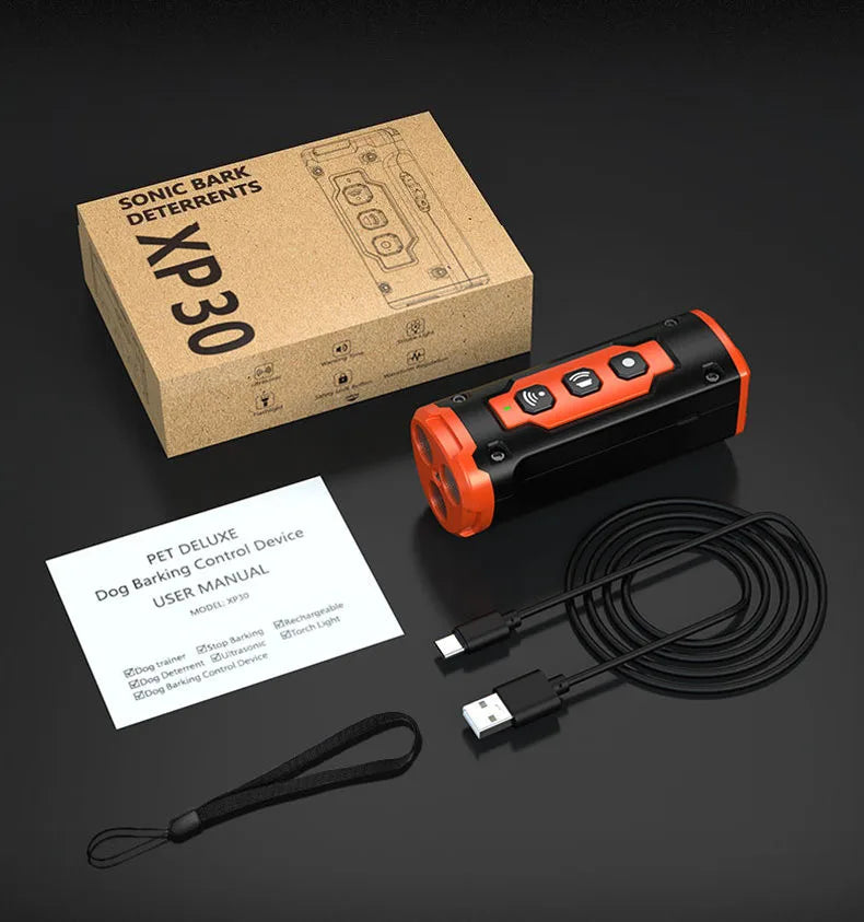 Rechargeable Ultrasonic Dog Training Device with LED