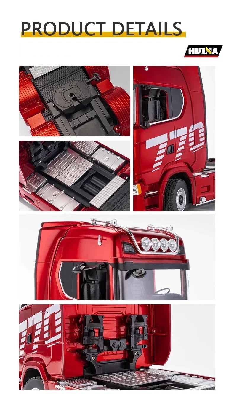 Huina New Model 1501+1509 770s RC Heavy-duty Truck Trailer Model Tractor High-end Toy Children's Adult Gift
