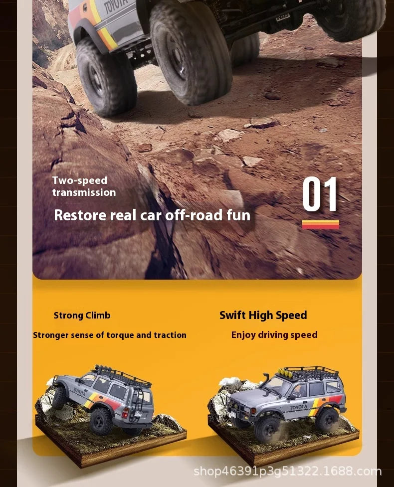 Fms 1:10 Rc Fcx Toyota Lc80 Simulation Off-Road Climbing Vehicle With High And Low Speed Remote Control Remote Control Toy Car