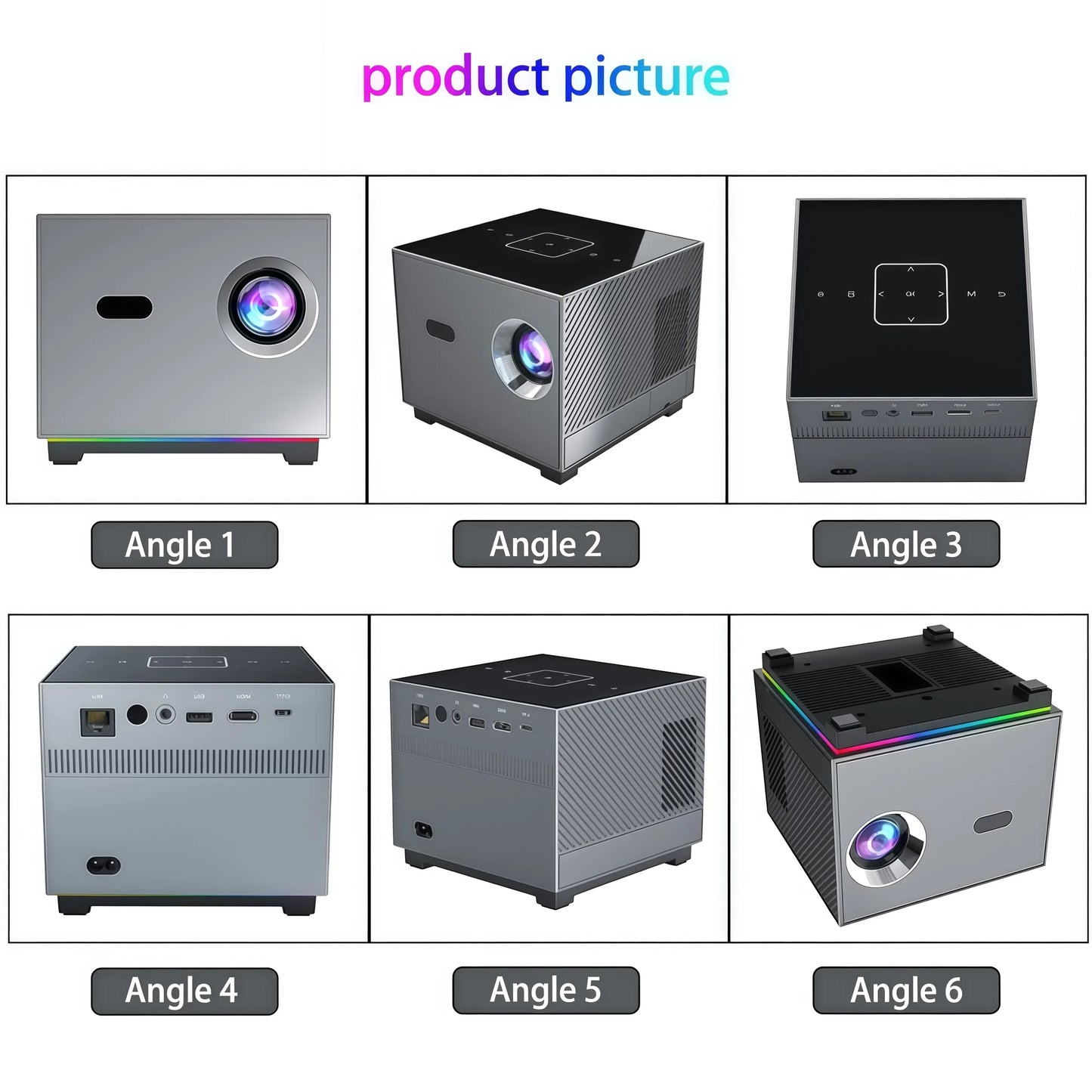 Xnano X3 Mini Projector Android 9.0 8K Decode Electric Focus ±50° Keystone ARGB Light Dolby Audio Portable Home Theater WiFi BT