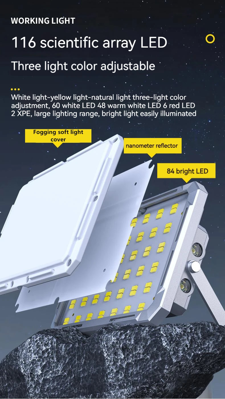 Portable Outdoor Camping Lantern Super Long Battery Life Rechargeable Emergency Light Strong Magnet Work Light for Repair