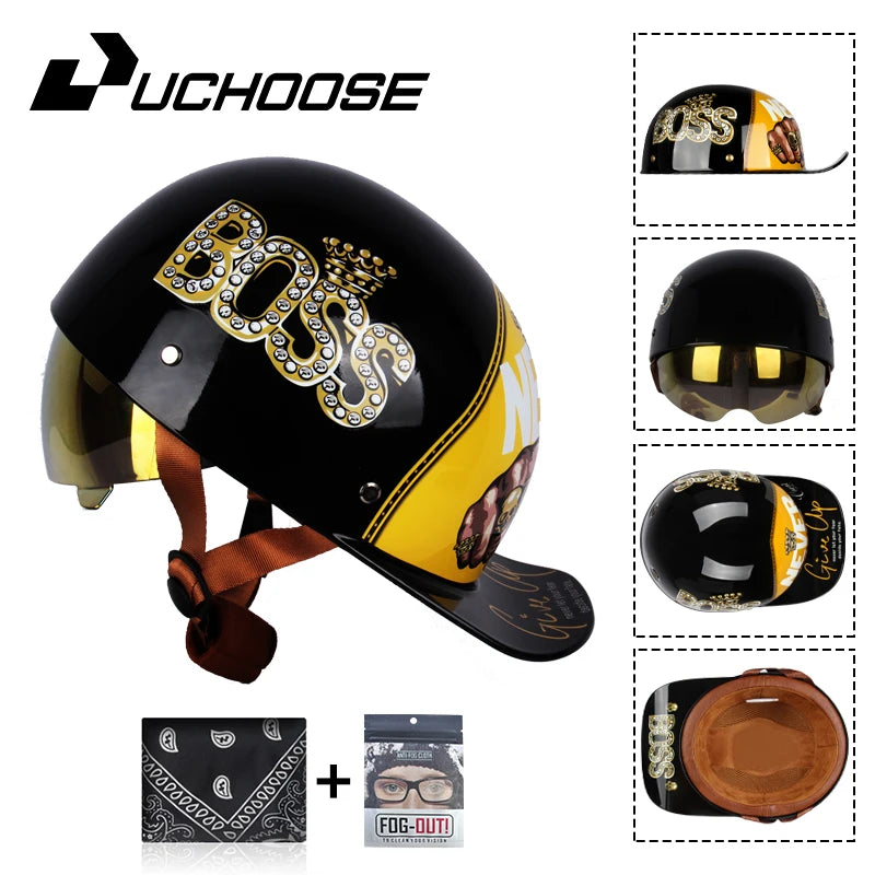 2024 Adult Open Face Summer Retro Riding Bicycles Vintage Half Helmet Baseball Cap Helmets Children Riding Motocross Men Women