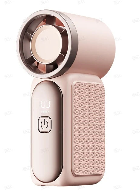 Mini Handheld Fan - Portable Turbo Fan with 100 Wind Speed, 1200mAh & Type-C, - Cooling Blower，Travel,R Cooling Device Vibely Store