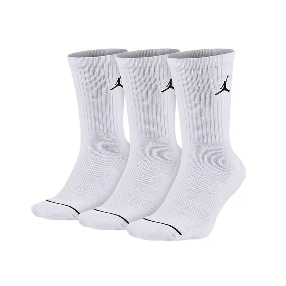 Nike (NIKE) 3-Pack Socks for Men and Women: Air Jordan Training Breathable Casual Socks, Mid-Calf Sports Socks SX5545-019