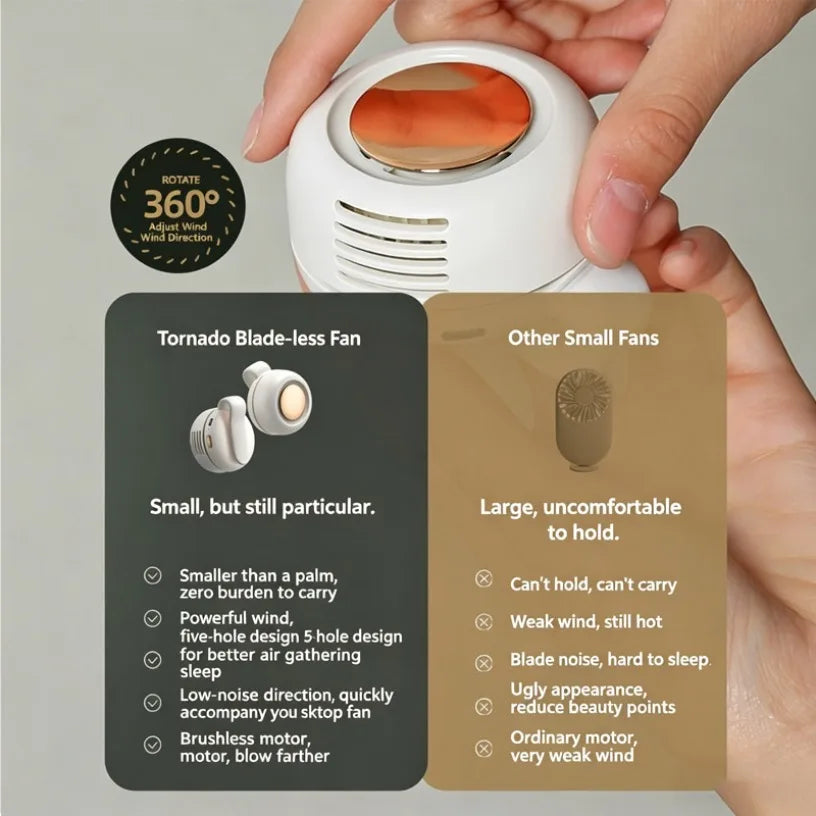 Mini Hanging Chest Backpack Fan 3 Speed Wind 900mAh Rechargeable Lightweight Summer Outdoor Cooling Fan