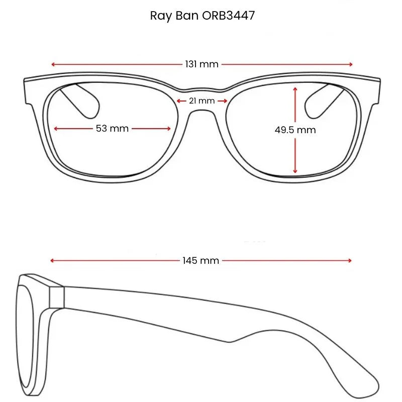 Rayban original RB3447 METAL LEGEND GOLD Sunglasses in box