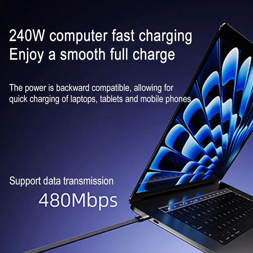 240W Fast Charging Foldable Phone Stand With 360° Rotating Charging Data Cable For IPhone Mobile Games-Universal Mobile Holder