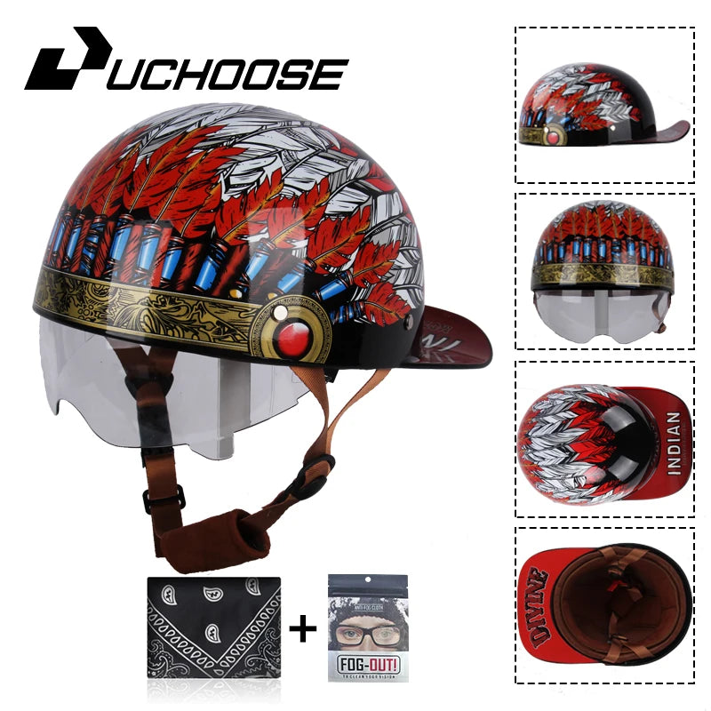 2024 Adult Open Face Summer Retro Riding Bicycles Vintage Half Helmet Baseball Cap Helmets Children Riding Motocross Men Women