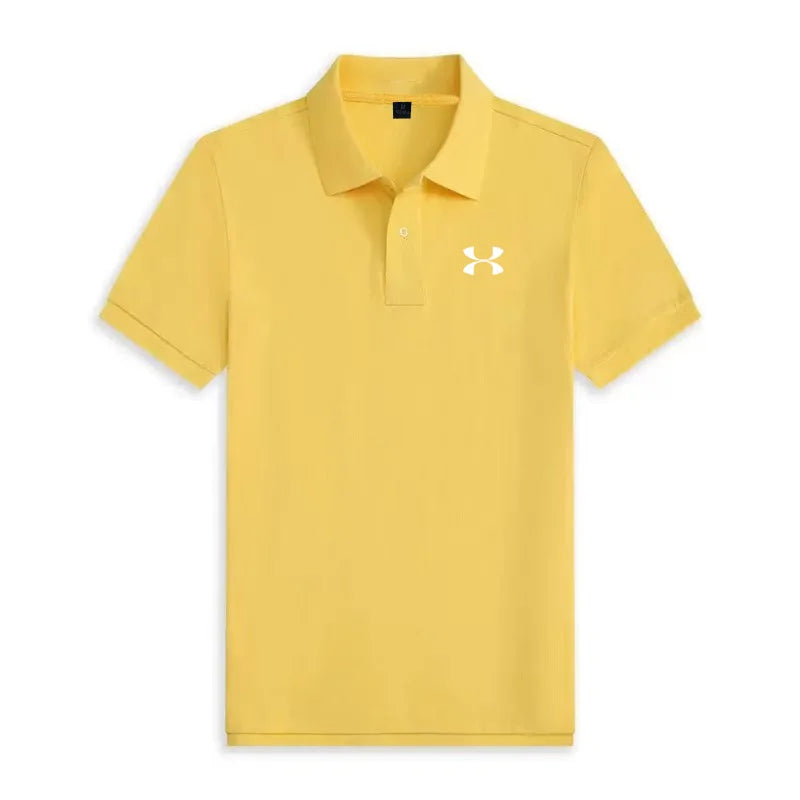 Men's Summer Business Casual Polo Shirt Short Sleeve Breathable T-Shirt Comfortable Lightweight Fashion Top