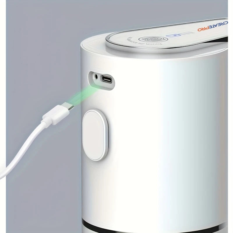 350ml Smart Sensor Touchless Foam Soap Dispenser, USB Rechargeable Wall-Mounted 3-Level Adjustable Pump for Bathroom Kitchen Dis