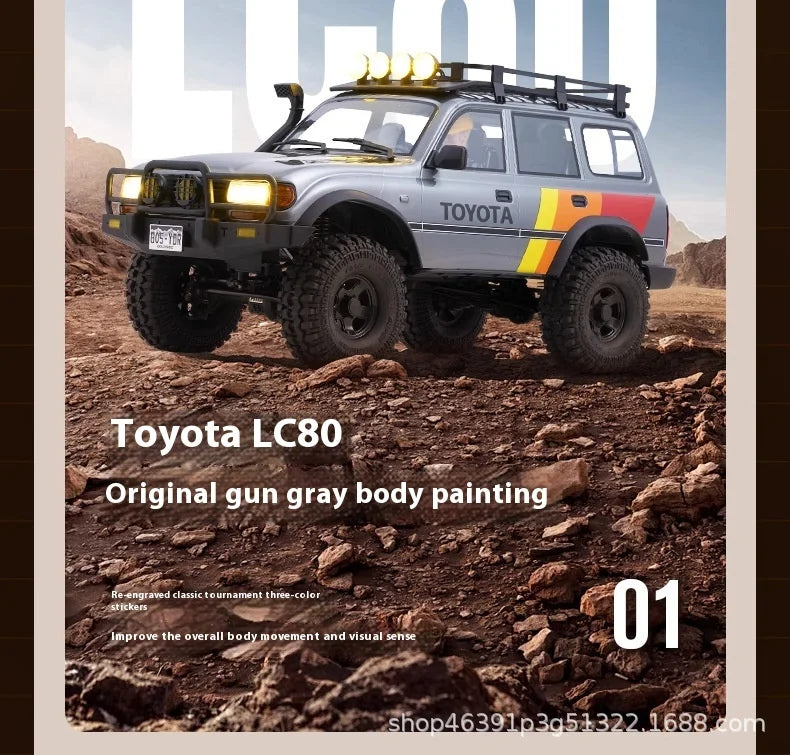 Fms 1:10 Rc Fcx Toyota Lc80 Simulation Off-Road Climbing Vehicle With High And Low Speed Remote Control Remote Control Toy Car