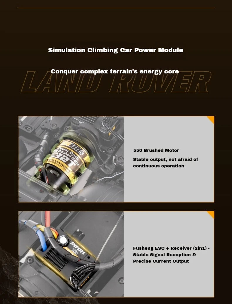FMS New 1/10 FCX10 Camel Trophy Simulation Electric Remote Control Vehicle Climbing Off-Road Vehicle Toy Model RC Car Adult Gift
