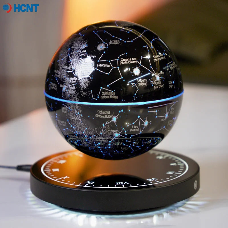 Levitating Lamp Magnetic Levitation Globe LED Earth Floating Rotating Globe Bedside Novelty Christmas Gifts Galactic starry sky