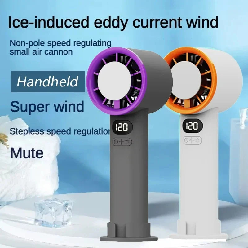 Xiaomi MIJIA Handheld Mini Fan Electric Hand Fans Ice Compress 120 High-Speed Cooling USB Rechargeable Portable Digital Display Vibely Store