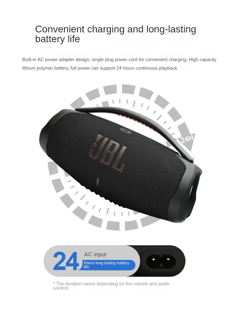 Wireless Bluetooth BoomsBox 3 JBL high-power subwoofer portable speaker 360 stereo surround TWS