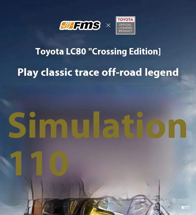 Fms 1:10 Rc Fcx Toyota Lc80 Simulation Off-Road Climbing Vehicle With High And Low Speed Remote Control Remote Control Toy Car