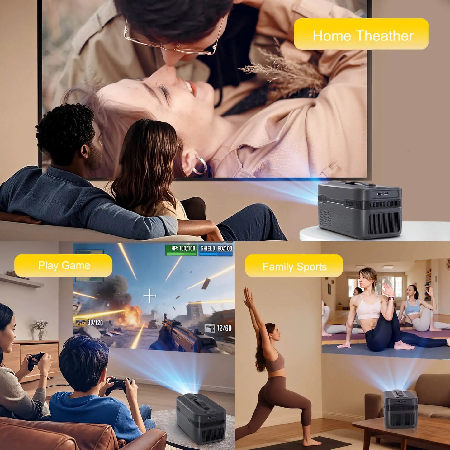 Magcubic 900ANSI HY450 C Auto Focus Projector 8K 1080P Ultra Short Throw Allwinner H726 BT5.4 Auto Offset Home Theater Voice
